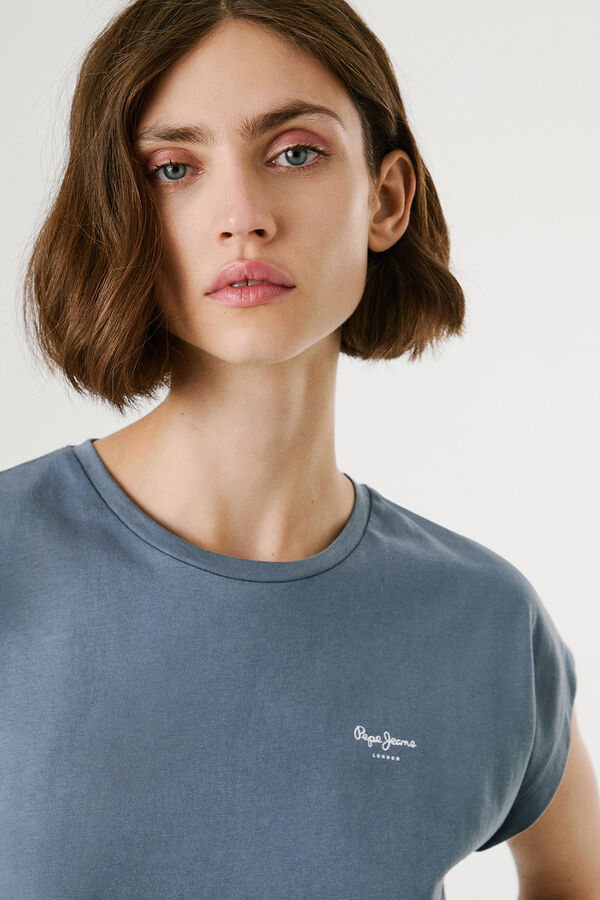 Pepe Jeans Slim Fit Printed Logo T-shirt blue