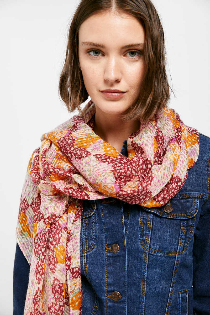 Springfield Floral scarf bordeaux
