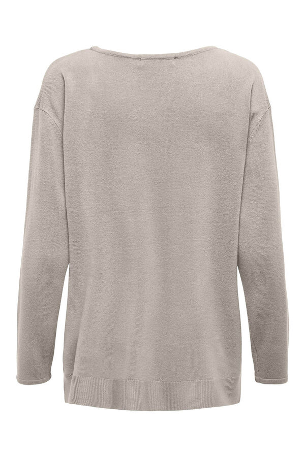 Springfield jersey-knit plain sweater grey