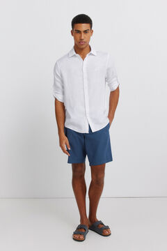 Springfield Linen viscose 3/4 sleeve shirt