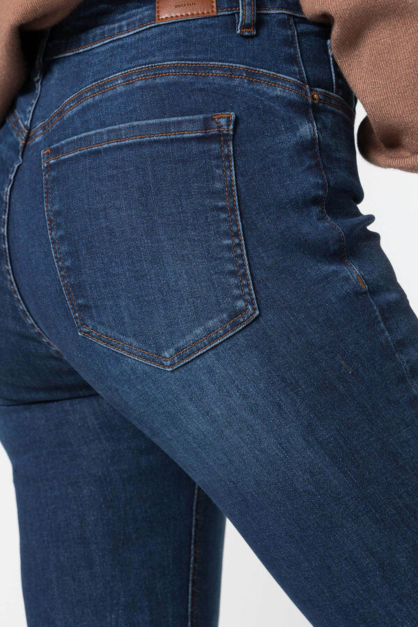 Springfield Jeans Body Curve Skinny Tiro Alto Ecodenim azul medio