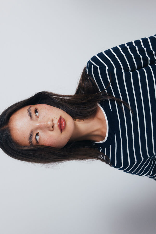 Springfield Fine jersey with buttons and cuffs blue