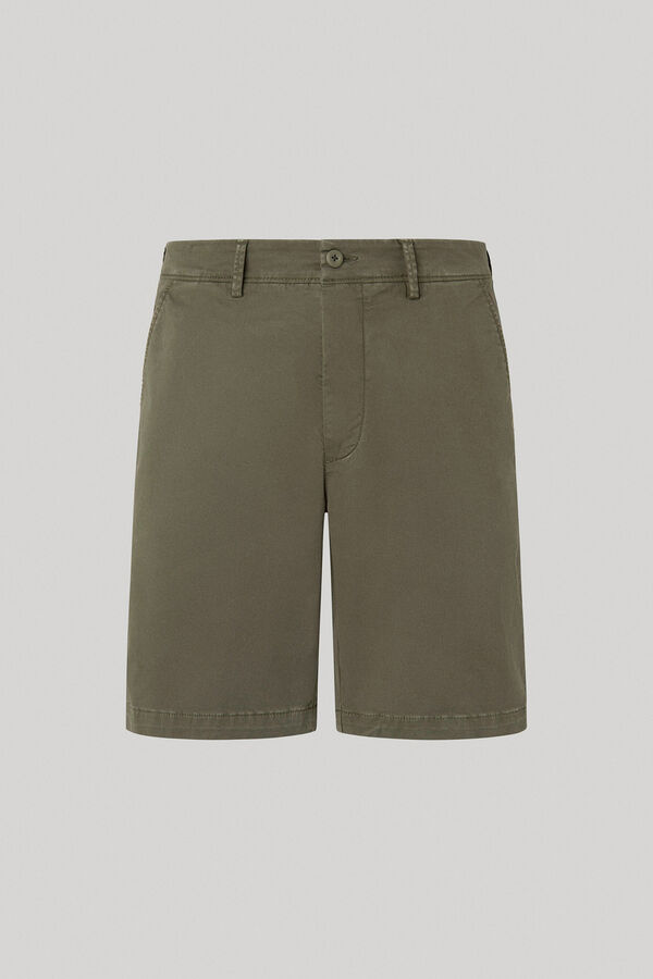 Springfield Regular Fit Chinos Style Bermuda Shorts dark gray