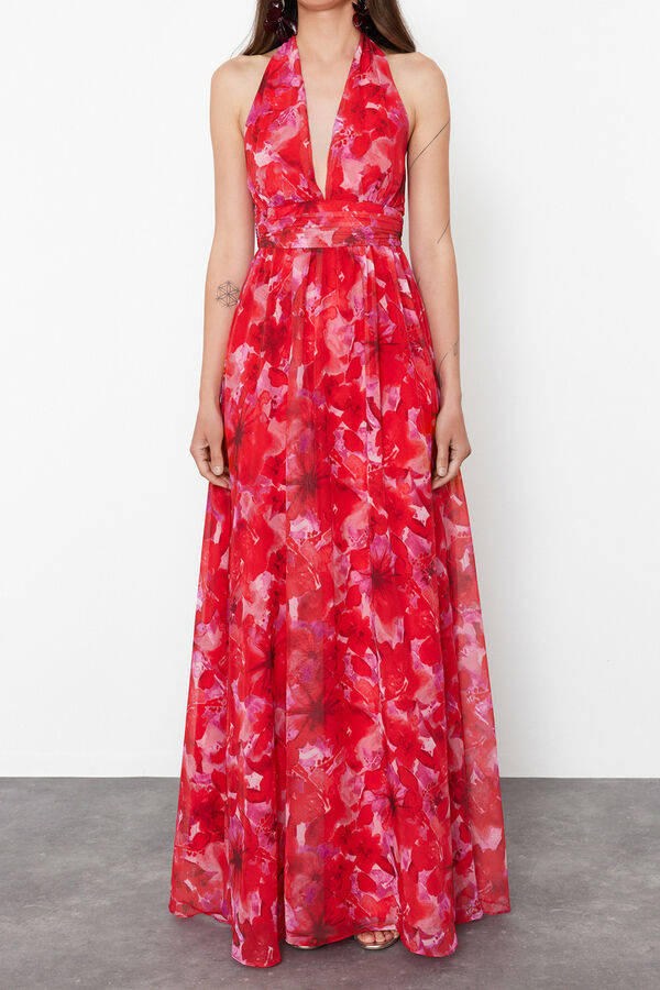 Trendyol Halterneck dress printed