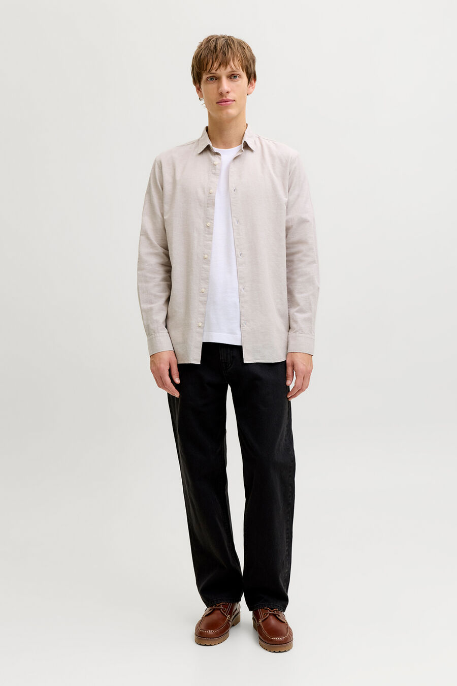 Camisa regular fit lino