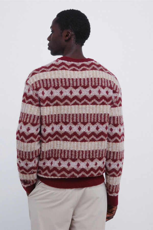 Springfield Elegantni džemper sa dijamantskim uzorkom Narandžasta