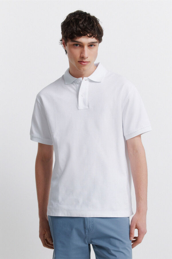 Springfield Regular fit polo shirt white