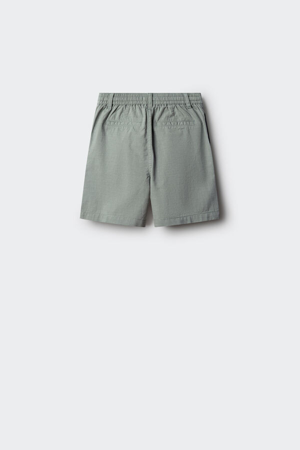 Springfield Kids Bermuda chino cuadrill&eacute; para ni&ntilde;o verde