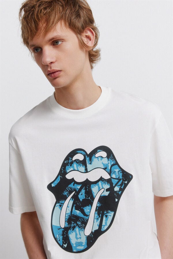 Springfield Rolling Stones T-shirt beige