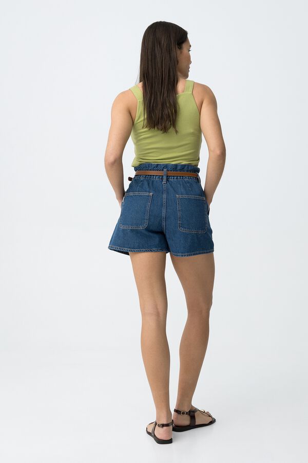 Tiffosi Shorts con cintur&oacute;n azul