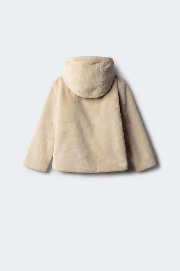 Springfield Kids Devojački krzneni kaput Bež