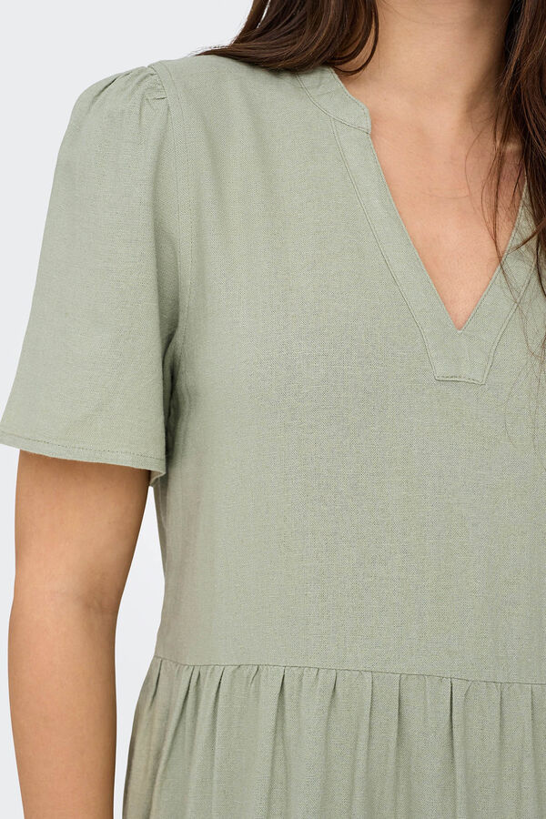 Only Short dress with short sleeves grey