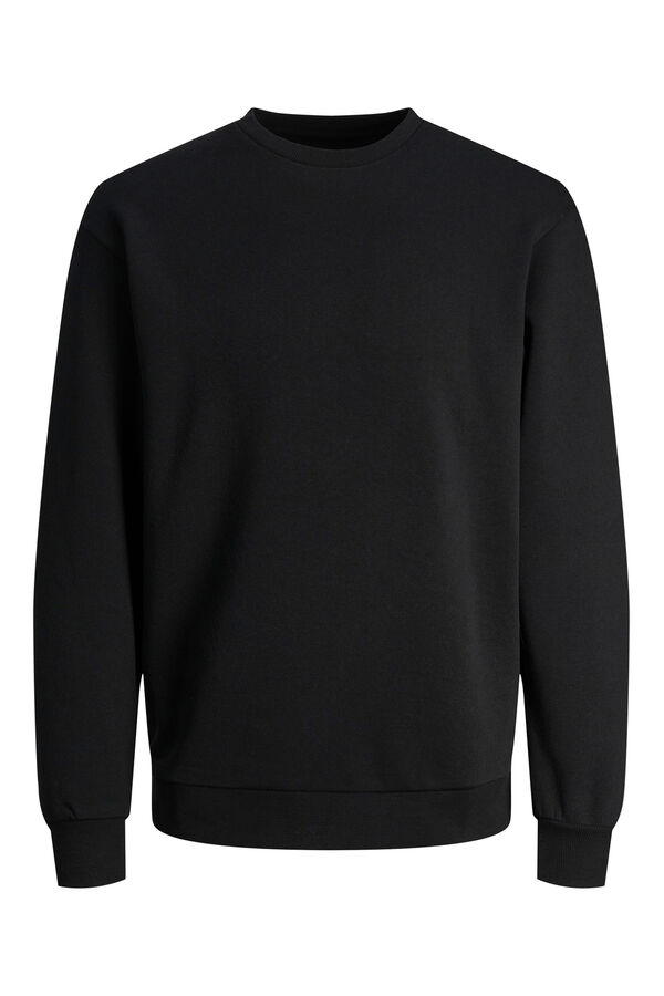 Jack & Jones Sudadera básica cuello redondo negro