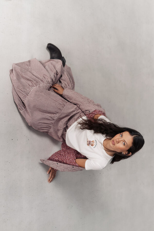 High Spirits Falda Tartan burdeos