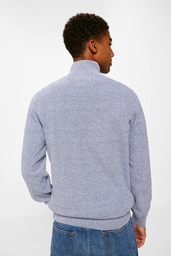 Springfield Twisted-knit jumper with zipped neck mallow