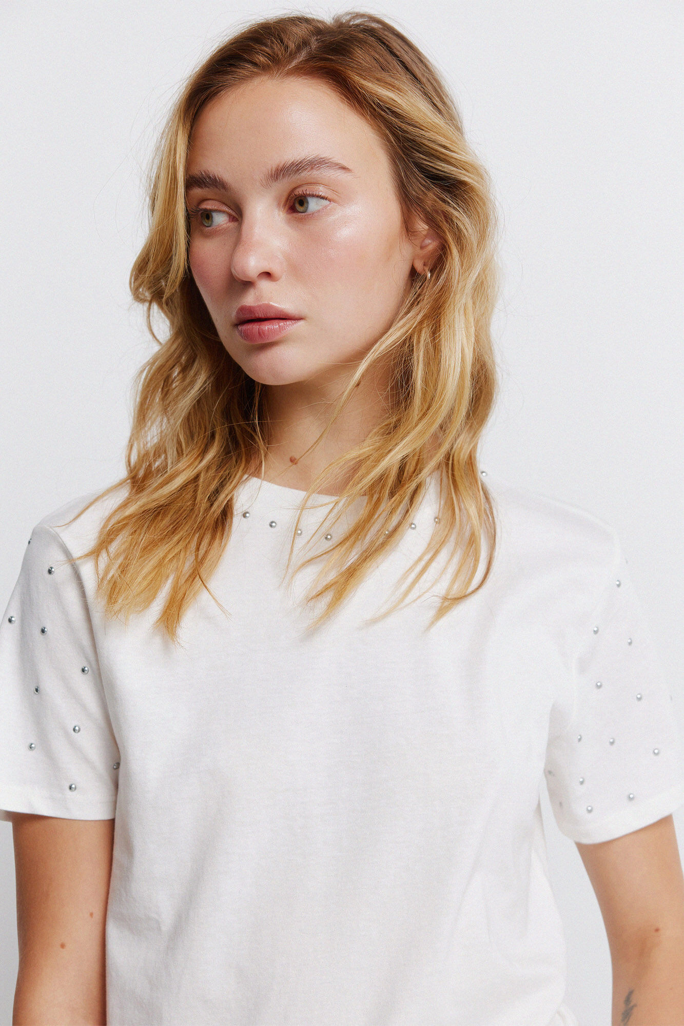 Springfield Camiseta tachas manga corta