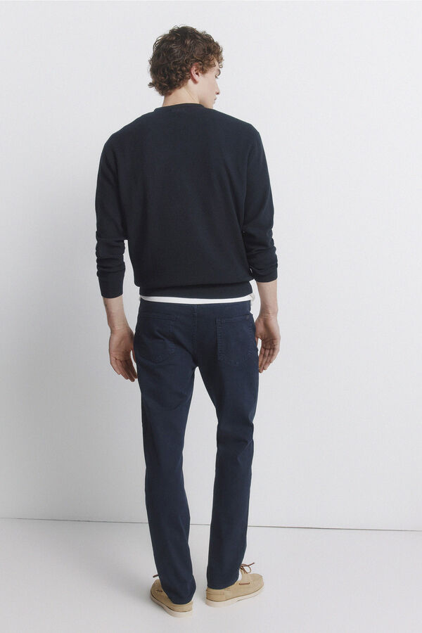 Springfield Pantal&oacute;n 5 bolsillos lavado slim fit azul