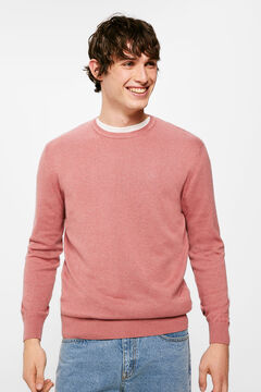 Springfield Osnovni pulover sa zakrpama na laktovima ružičasta