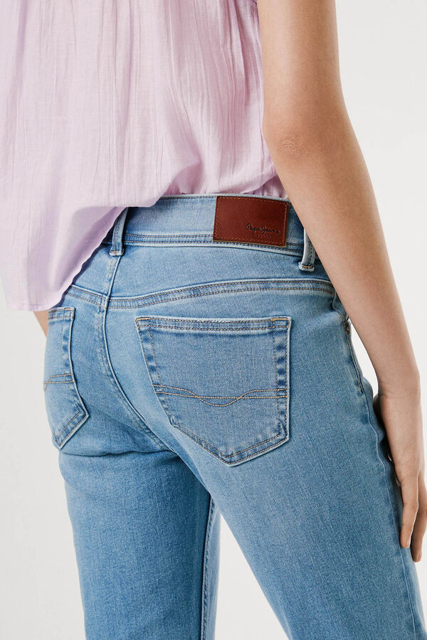 Pepe Jeans Pantal&oacute;n denim flare tiro bajo Pimlico azul