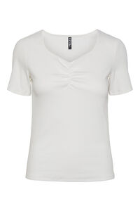 Pieces Top canal&eacute; manga corta y cuello en V.