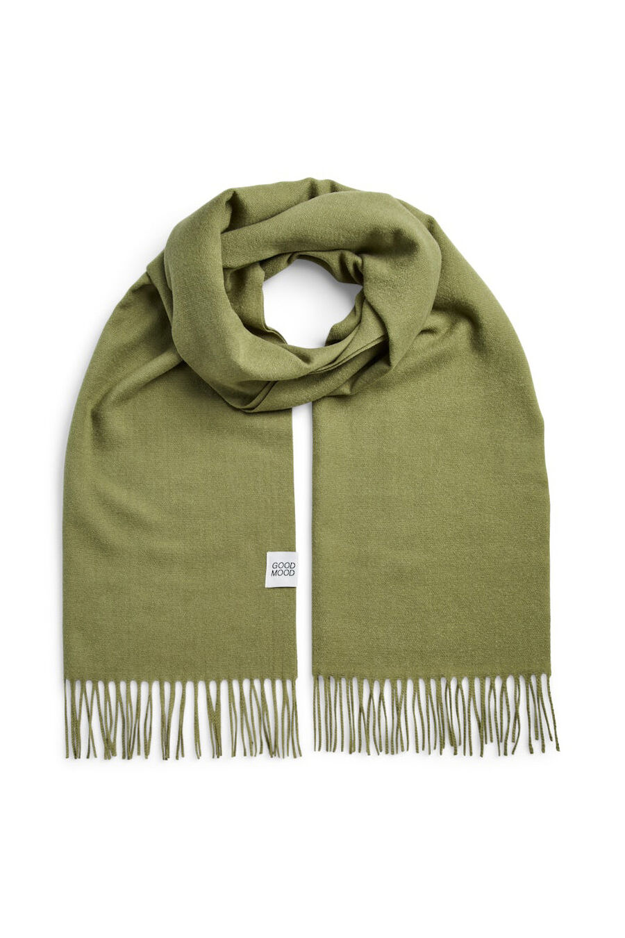 Bufanda lisa ligera flecos