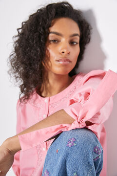 Springfield Poplin and Lace Blouse pink