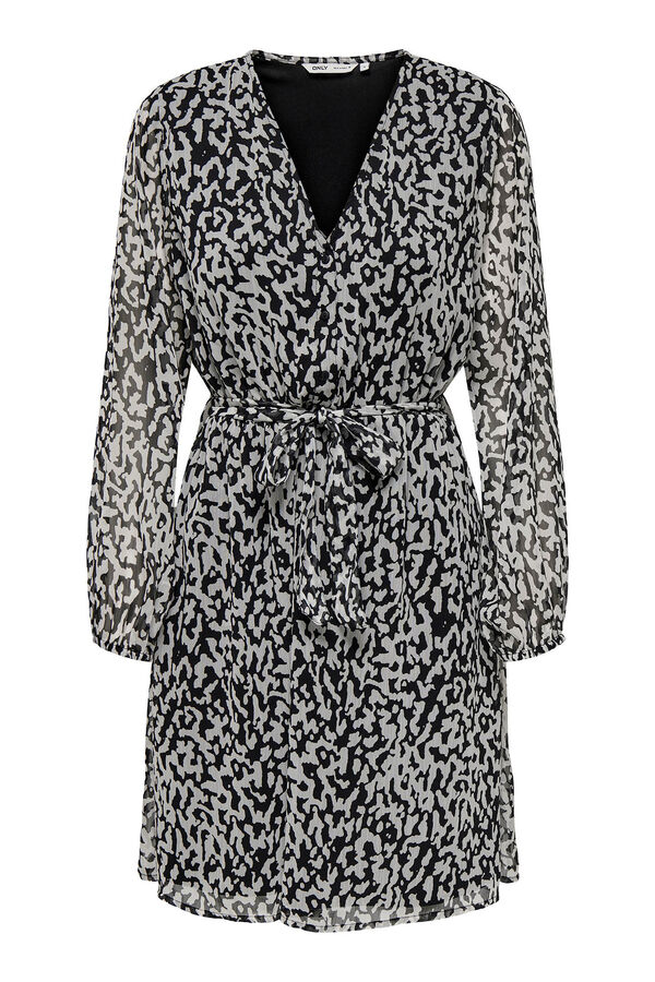 Only Short bow dress grey