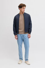 JJ REBEL Plain weave short bomber jacket blue