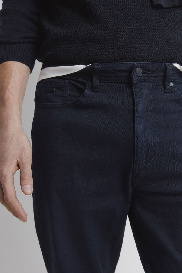 Springfield Pantal&oacute;n 5 bolsillos lavado slim fit azul