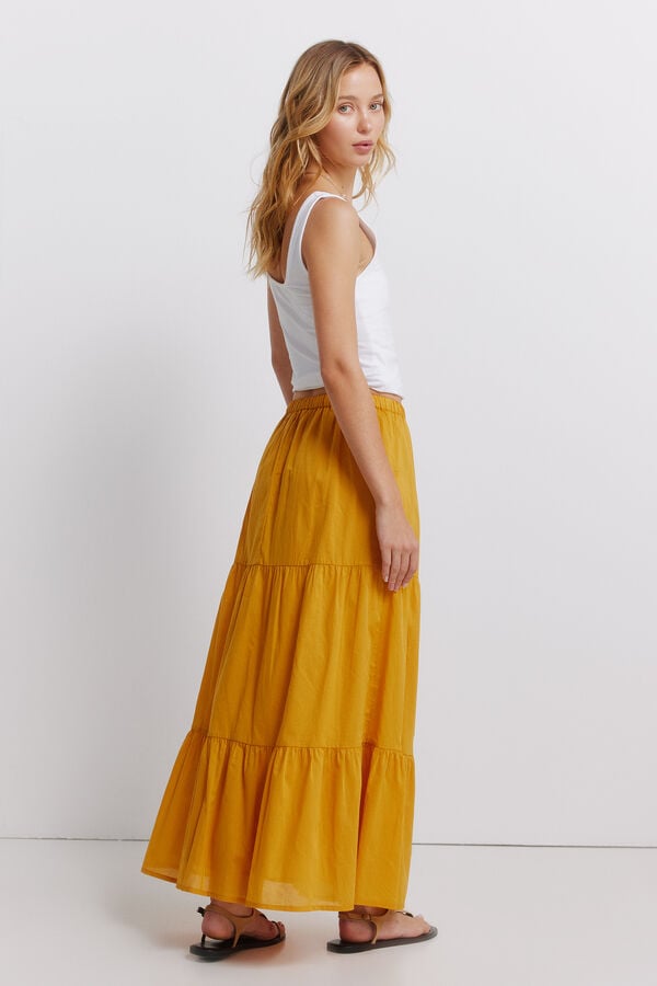 Springfield Midi suknja sa prorezima Žuta