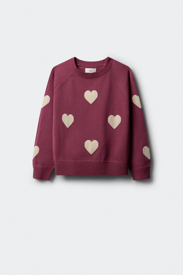 Springfield Kids Džemper sa srcima za devojčice Roze