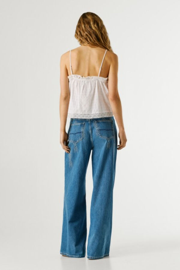 Pepe Jeans Top tirantes ajustable blanco
