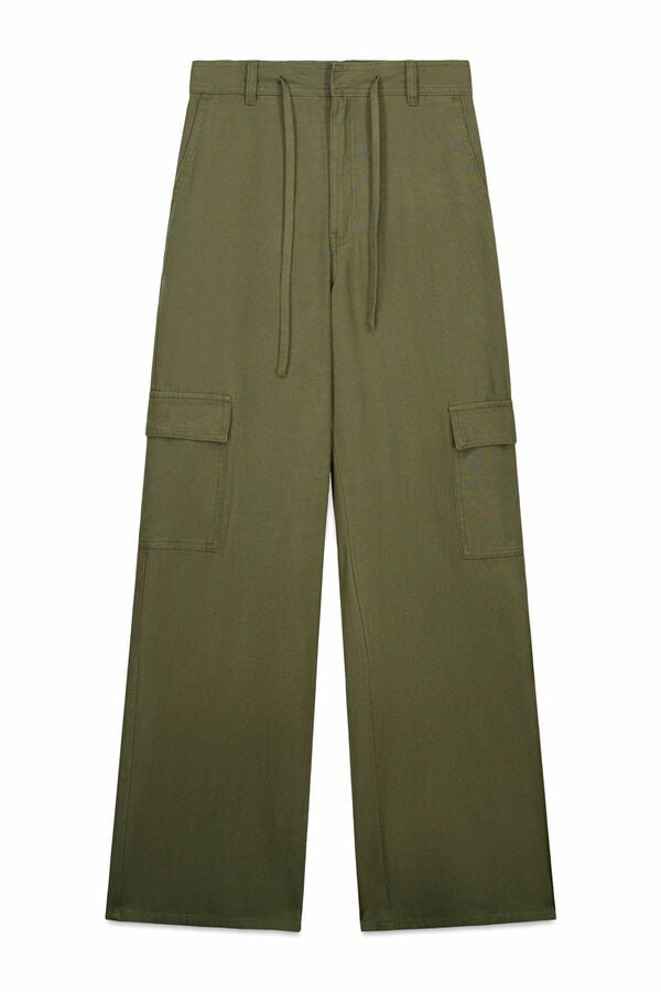 Springfield Cotton cargo trousers beige