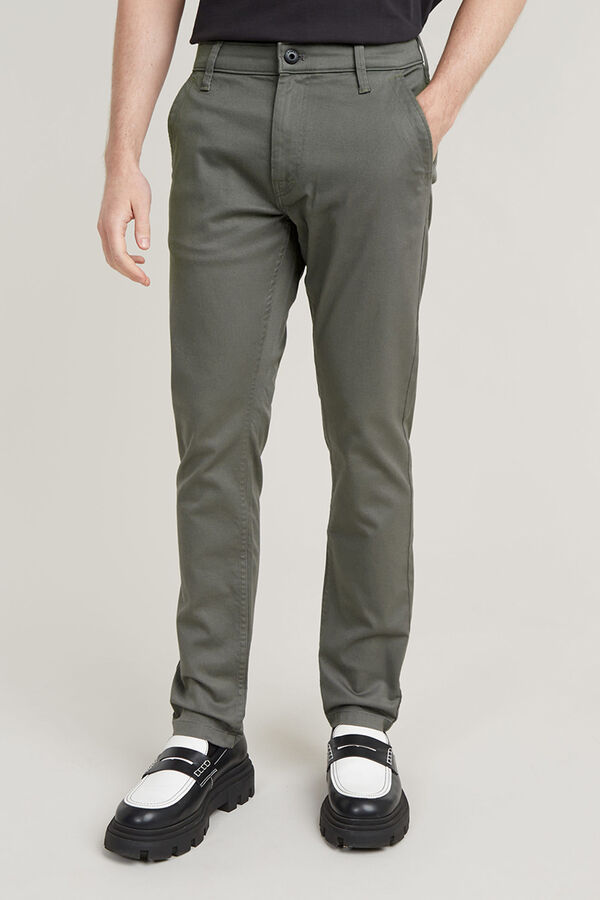 G-STAR Pantal&oacute;n chino, corte pitillo gris