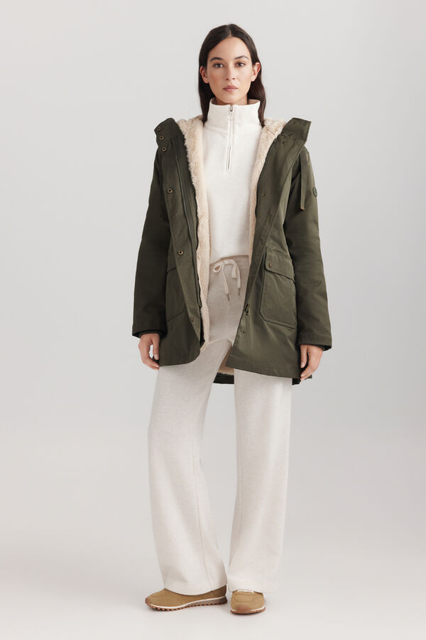 Springfield Detachable hood parka printed