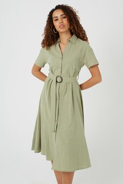 Brave Soul Vestido midi con cintur&oacute;n