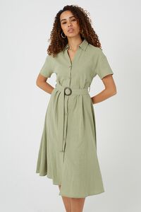 Brave Soul Vestido midi con cintur&oacute;n