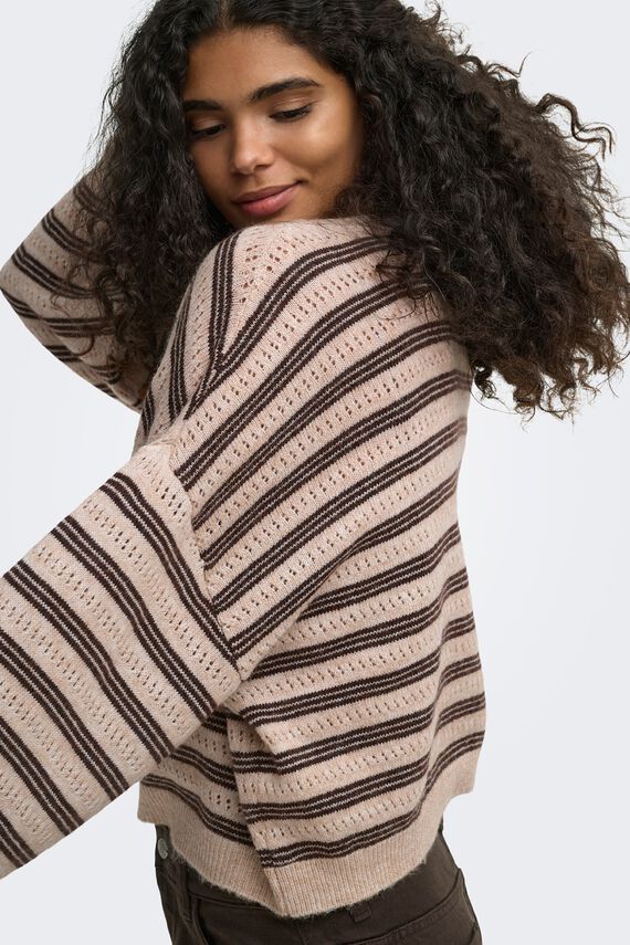Jersey de rayas calado