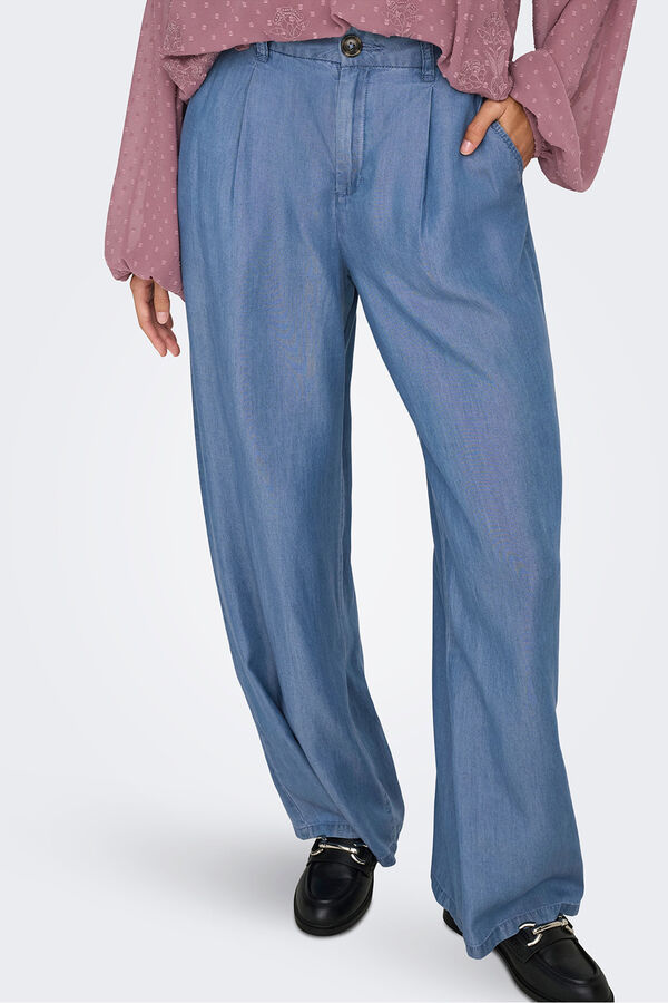 JDY Pantal&oacute;n largo ancho azul