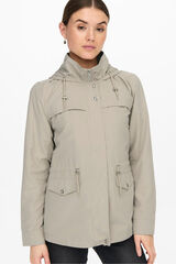 Only Short hooded parka grey