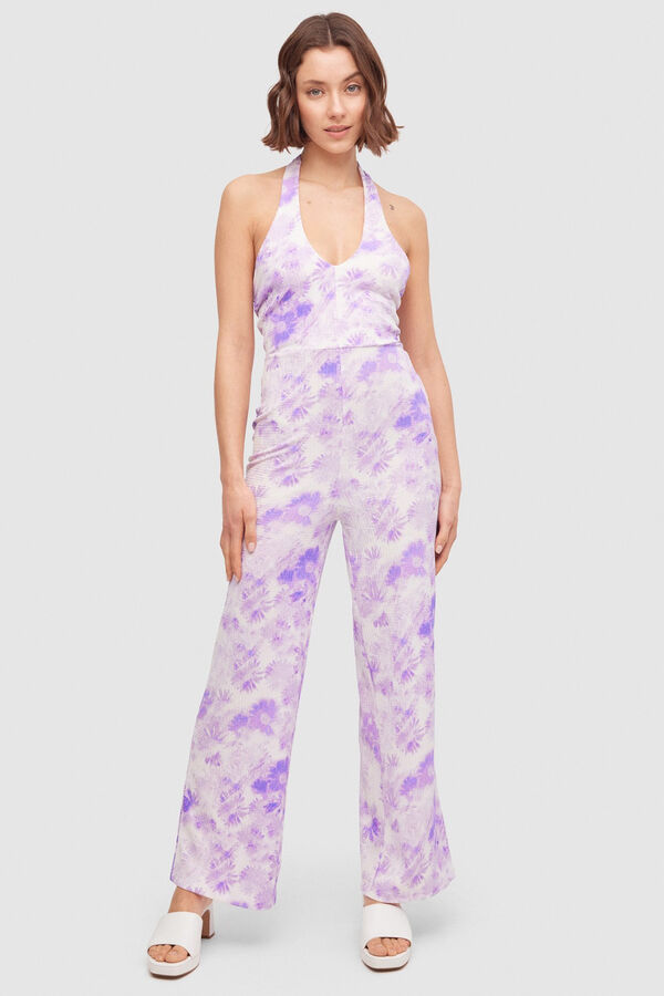 Springfield Jumpsuit Neckholder-Ausschnitt Print purple