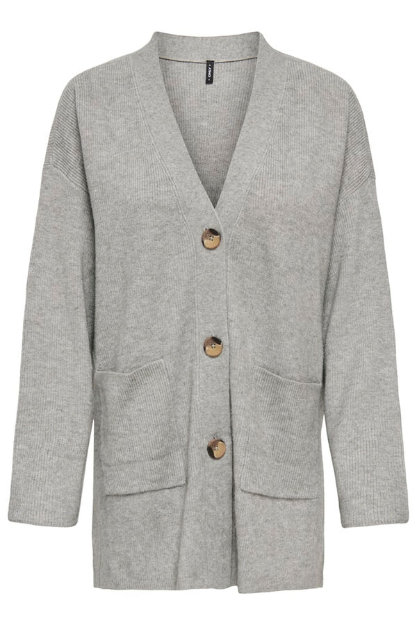 Only Midi cardigan with pockets grey