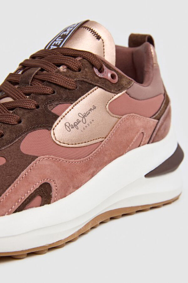 Pepe Jeans Zapatillas bajas con cuero rosa