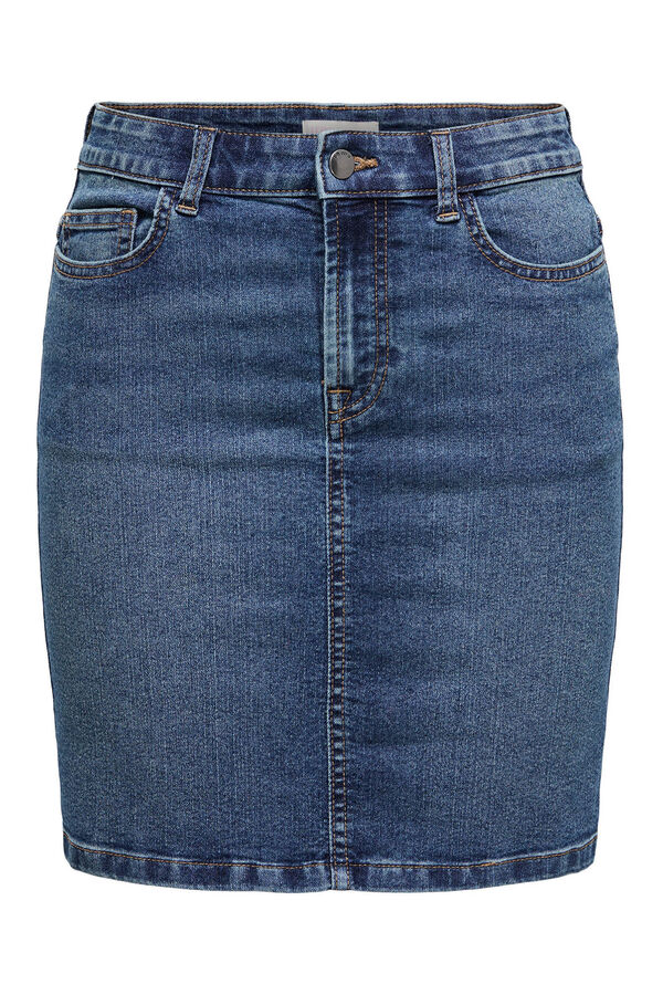 JDY Falda corta vaquera azul