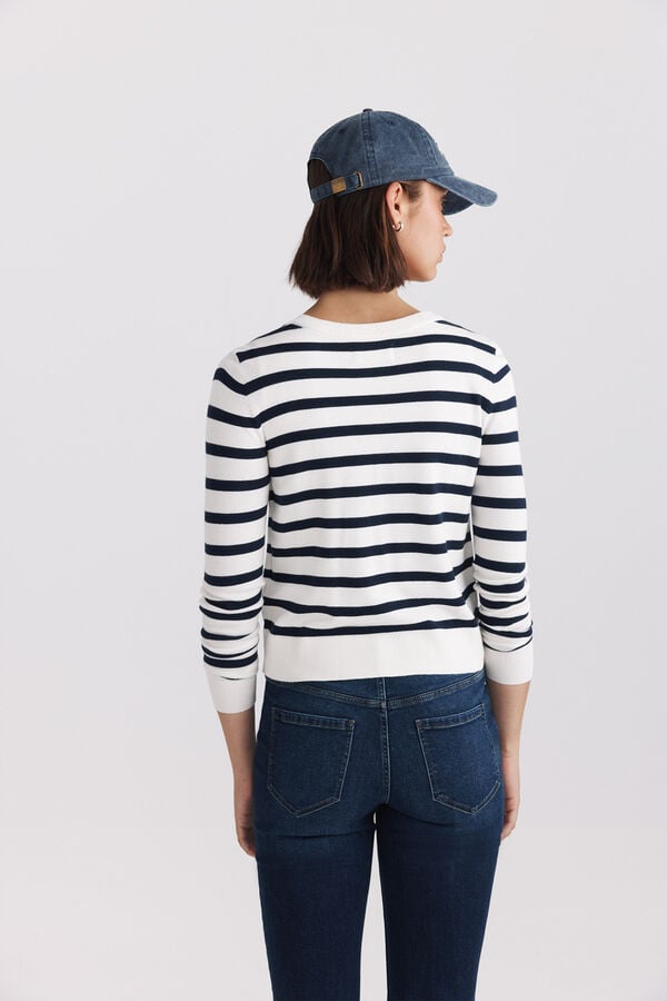 Springfield Thin button cardigan beige