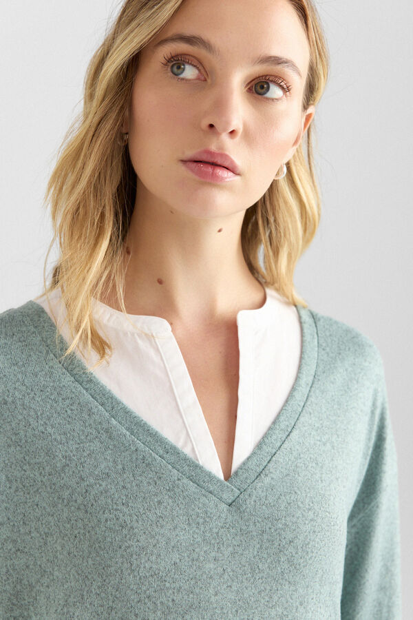 Springfield Two-fabric jumper green