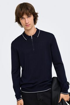Only & Sons Polo manga larga con cremallera