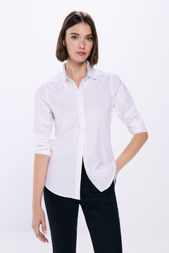 Springfield Semi-fitted Oxford shirt white
