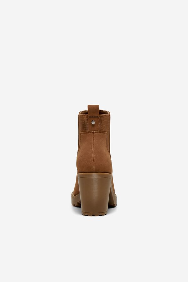Only Vegan leather heeled chelsea ankle boot nude