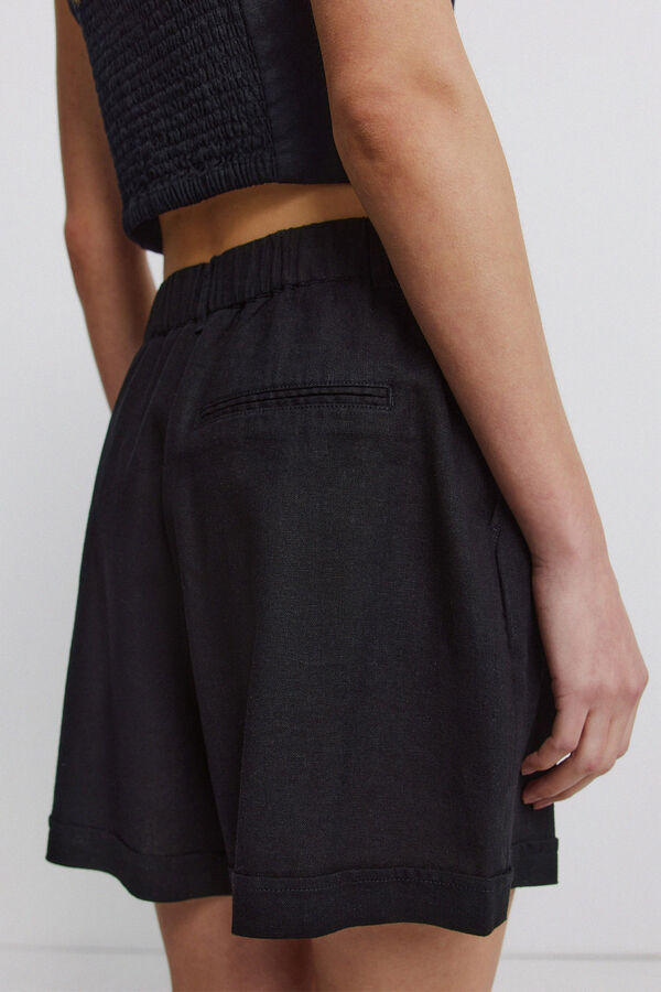 Springfield Cal&ccedil;&otilde;es de linho preto